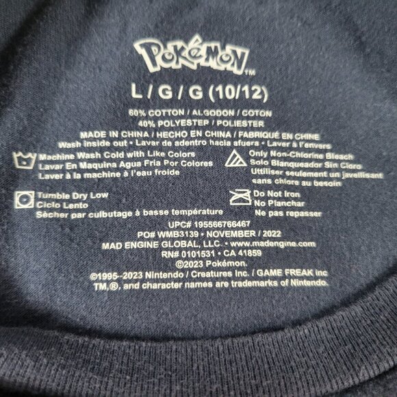 Pokemon Pikachu Lightning Logo Shirt Size 10/12 - Picture 4 of 4
